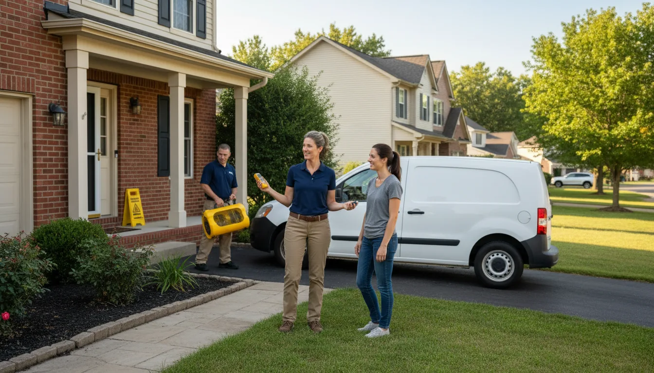 Residential water damage restoration in Clothier, WV